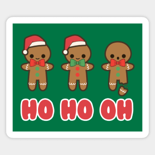 Funny Christmas Gingerbread Man Sticker